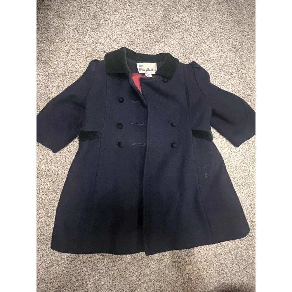 Vintage lil miss Bobbie girls Peacoat wool coat